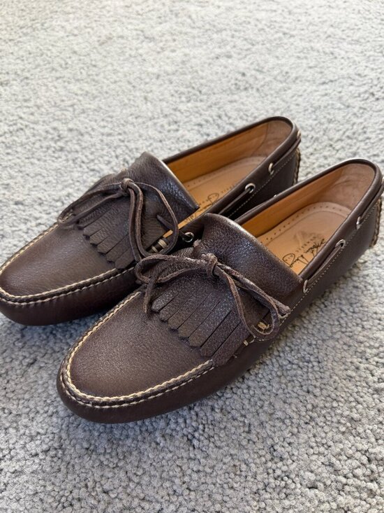 Martin Dingman Kiltie Loafers - Men\'s Sz. 8.5 - Hand-sewn Leather - Brazil - EUC main image 6
